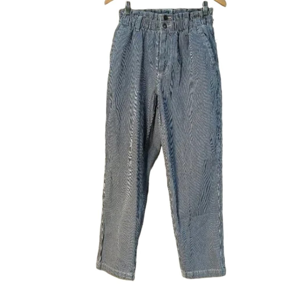 Universal Thread Women’s Straight Leg Jeans - Blue Pinstripe